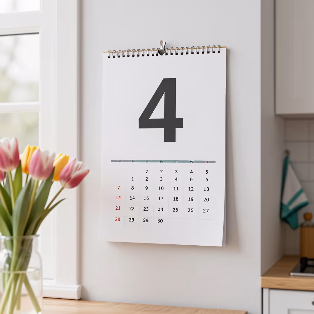 Visual example for April: der April