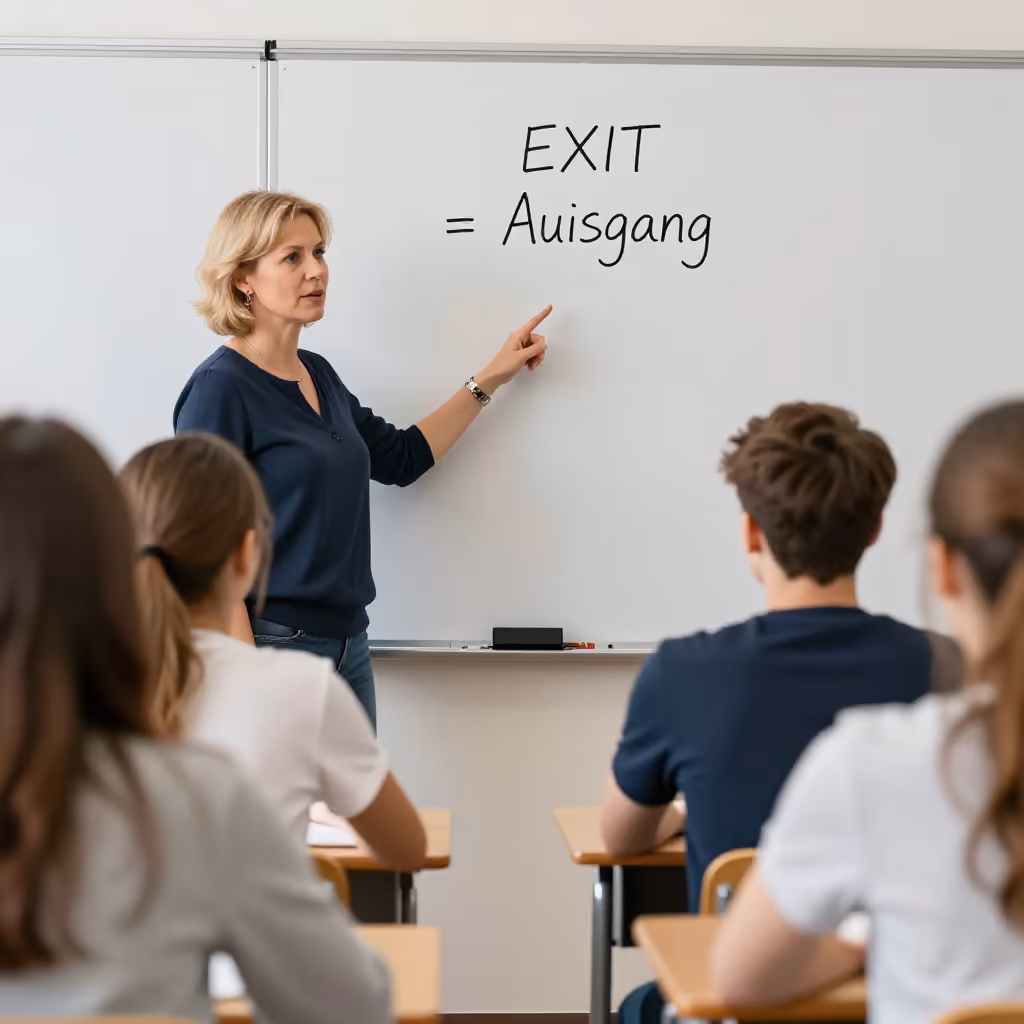 Visual example for bedeuten