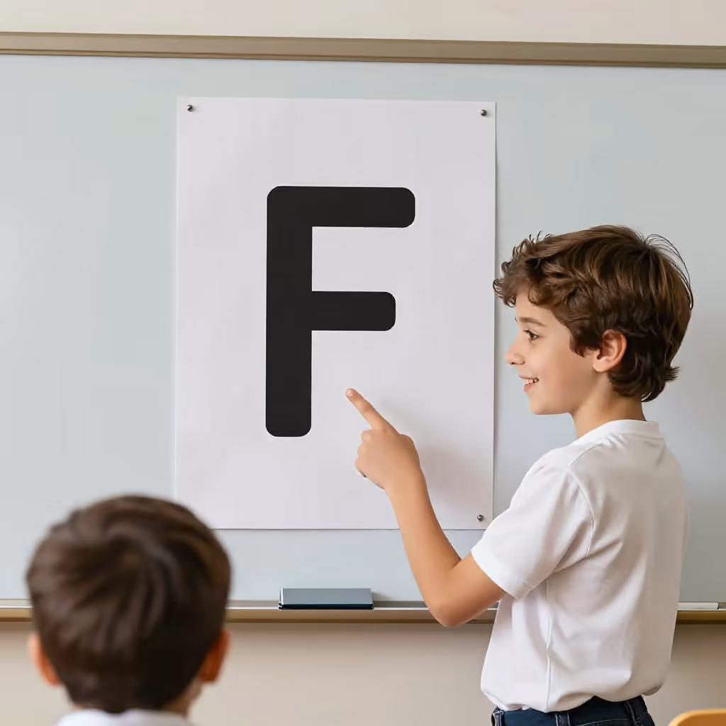 Visual example for F: das F