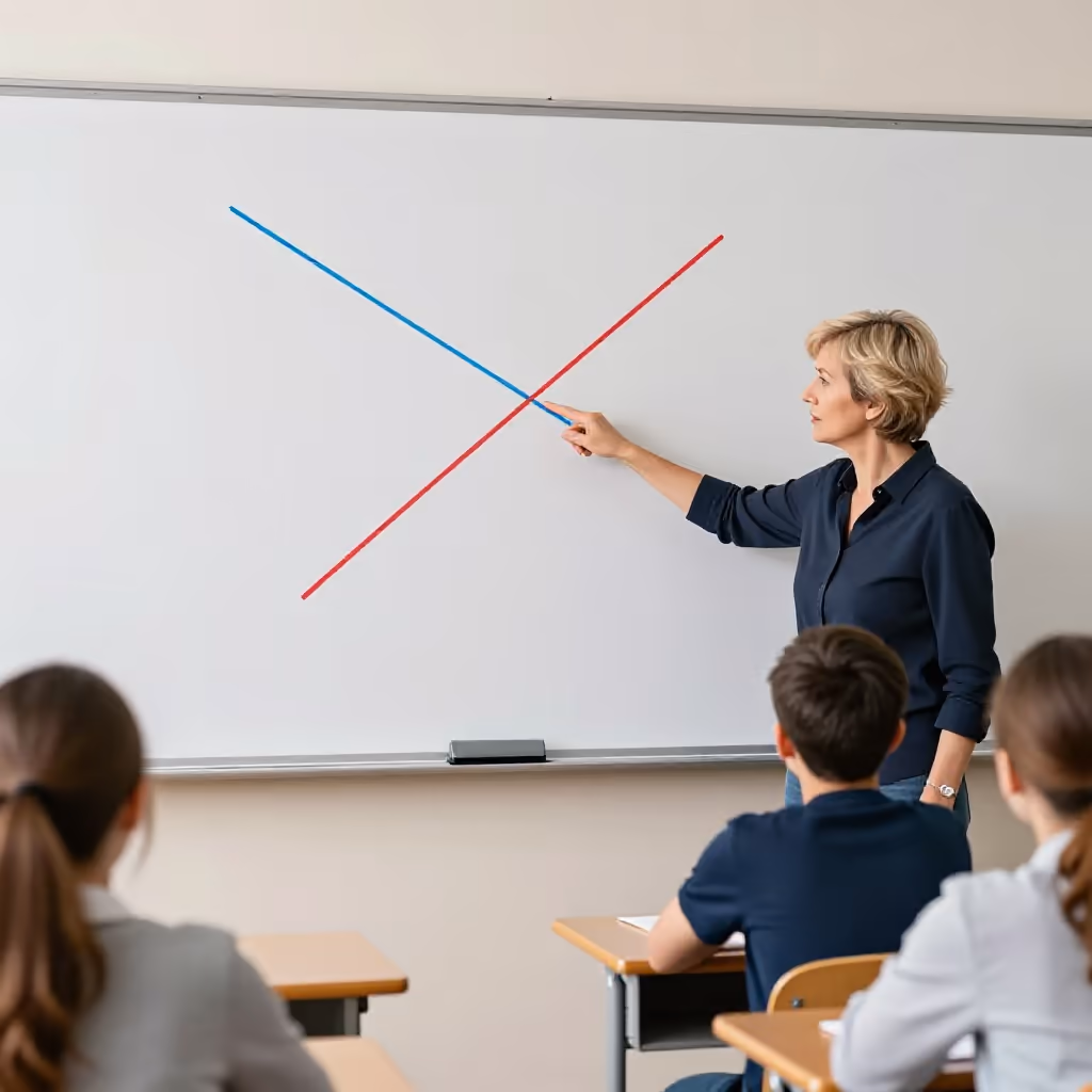Visual example for schneiden: sich schneiden