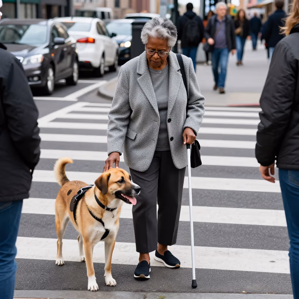 Visual example for blind: blind