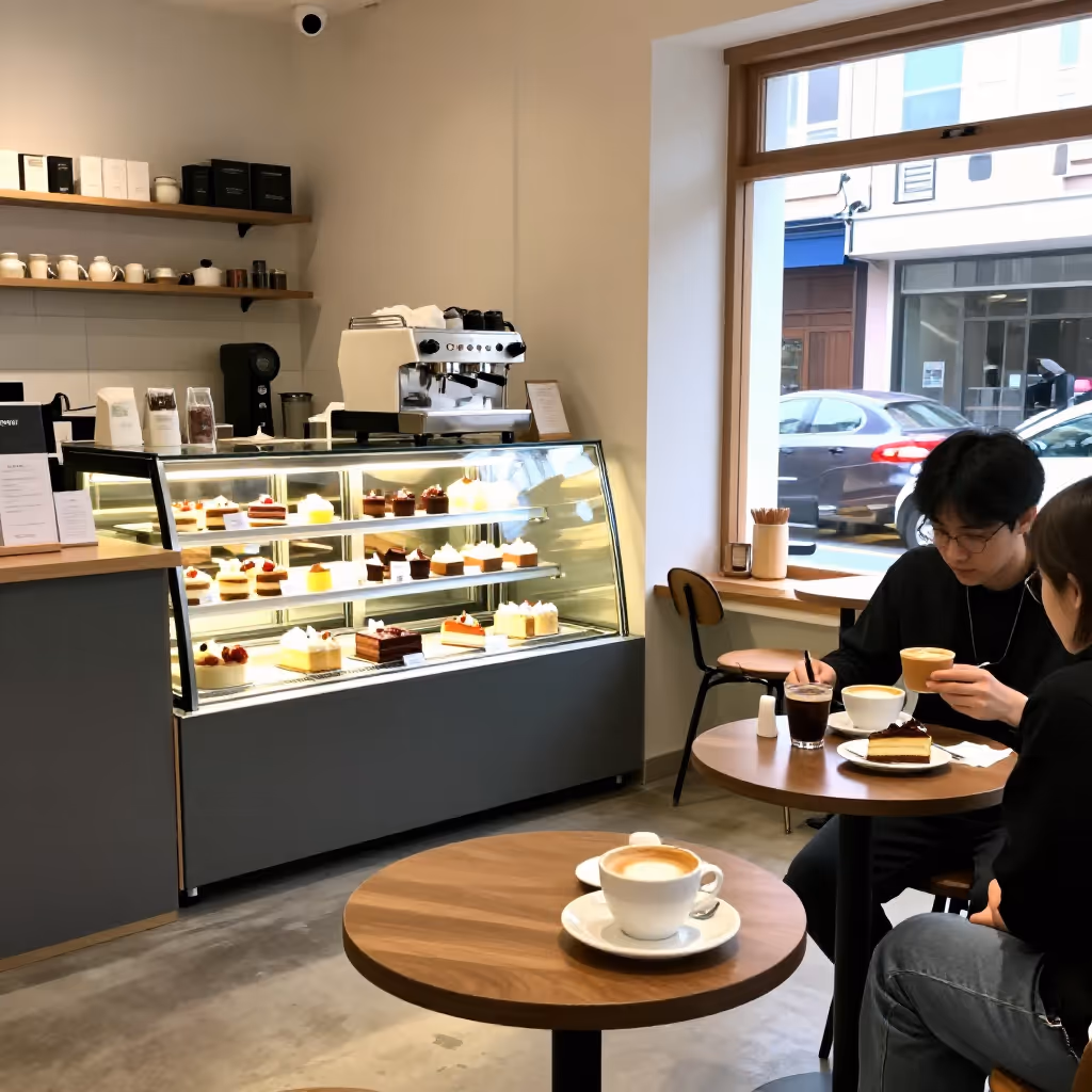 Visual example for Café: das Café