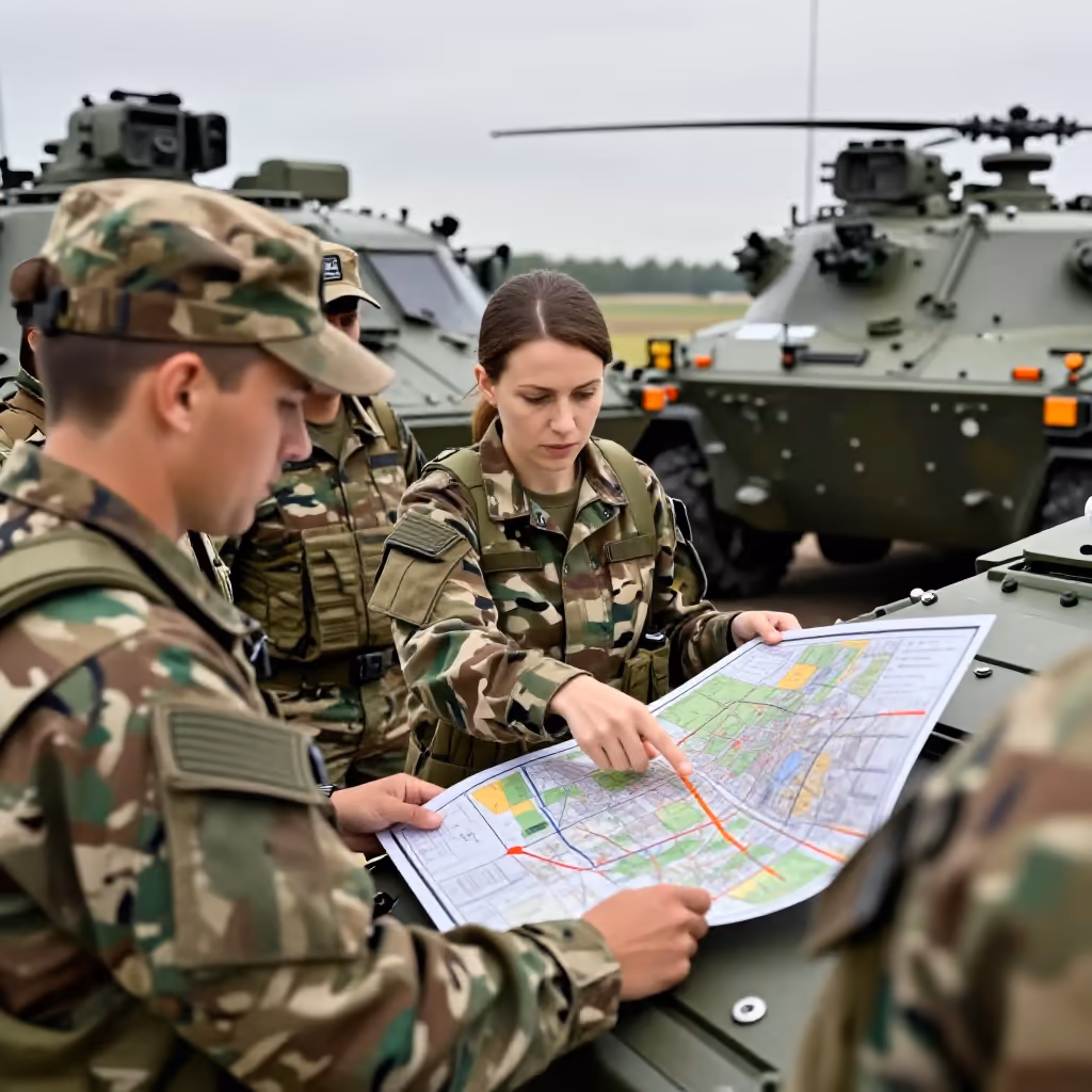 Visual example for militärisch