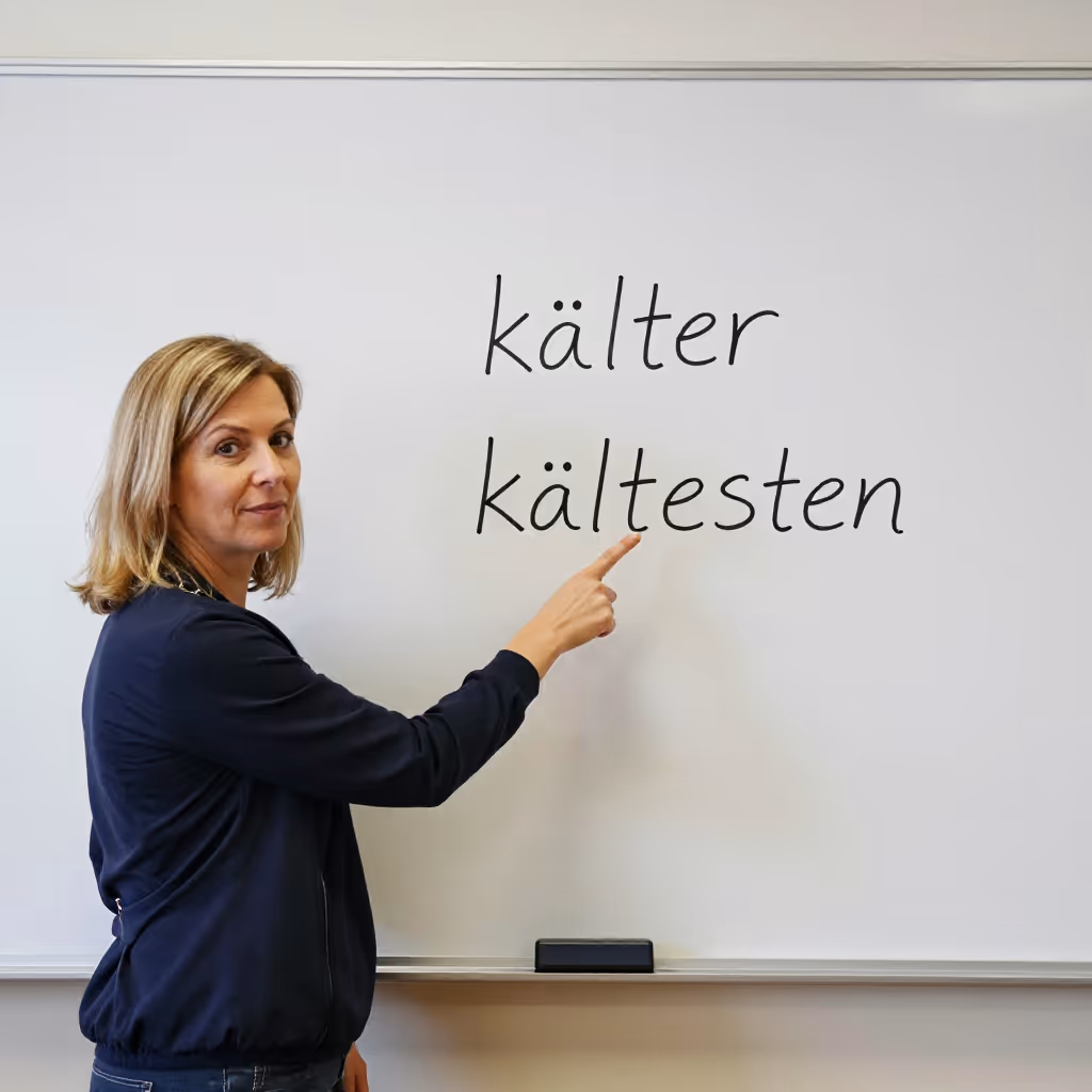 Visual example for Steigerung: die Steigerung