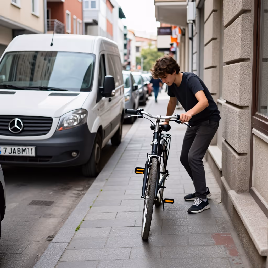 Visual example for behindern: behindern