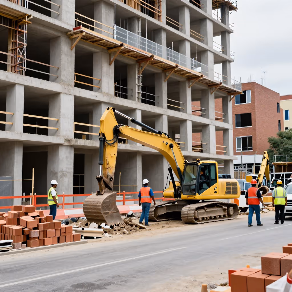 Visual example for Baustelle: die Baustelle