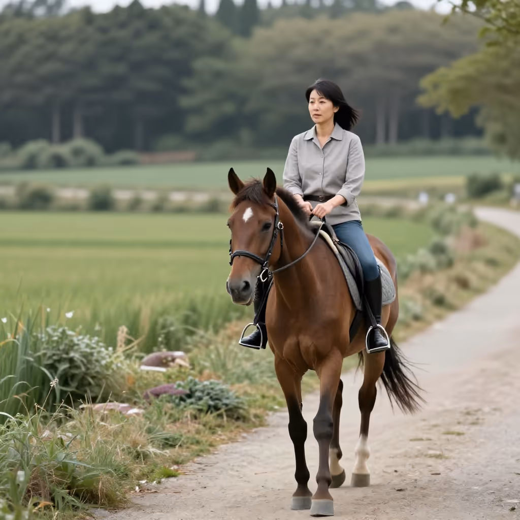 Visual example for spazieren: spazieren fahren/reiten