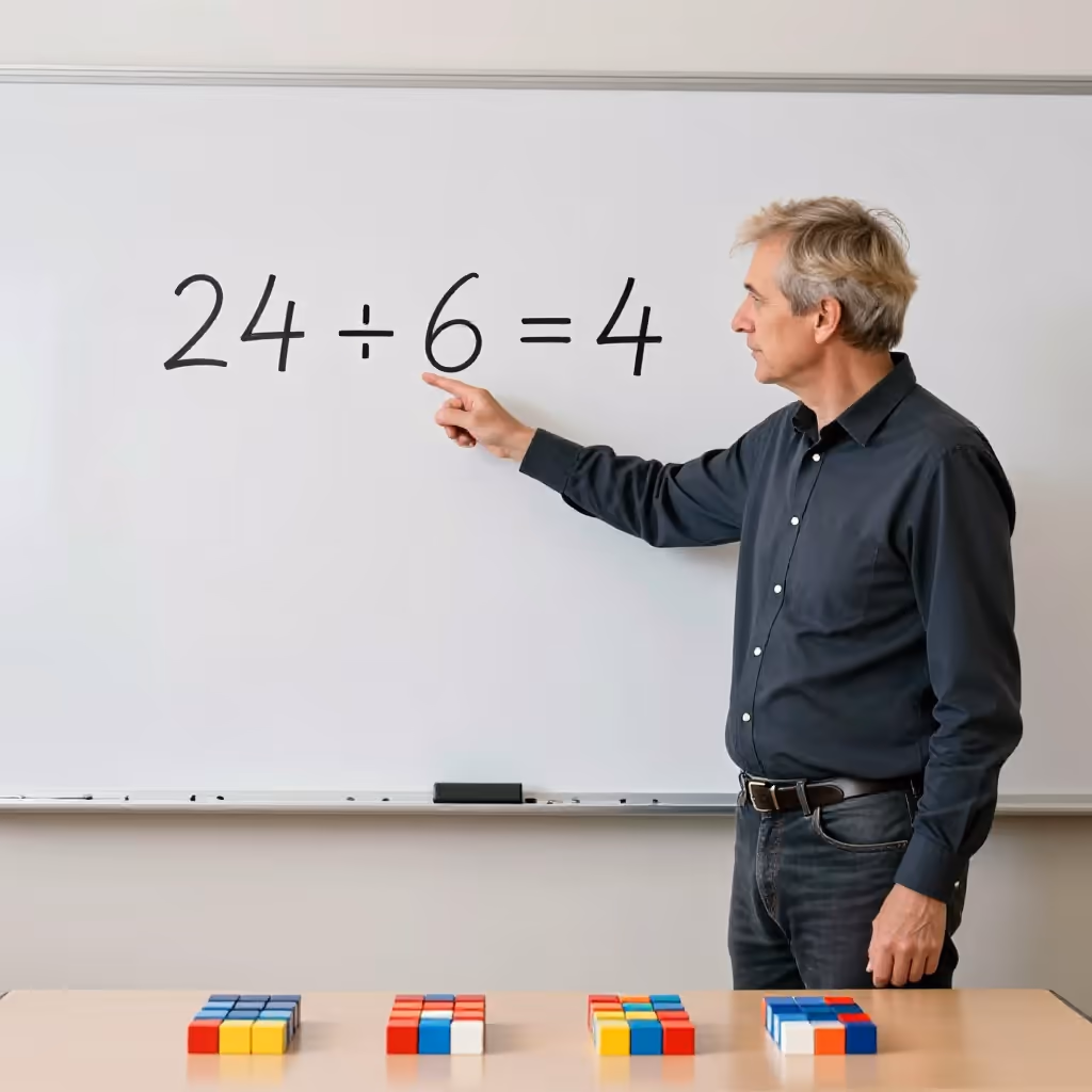 Visual example for Division: die Division