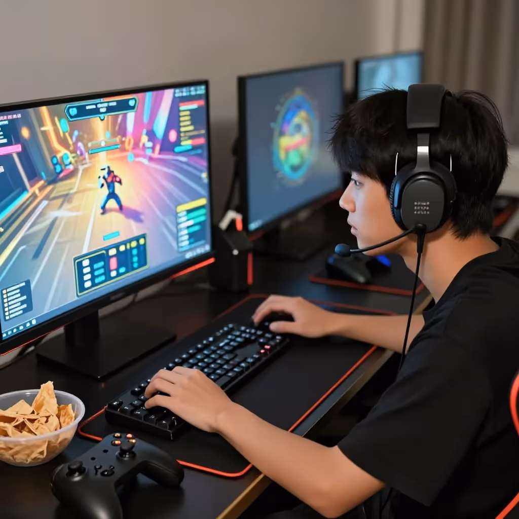 Visual example for zocken: zocken