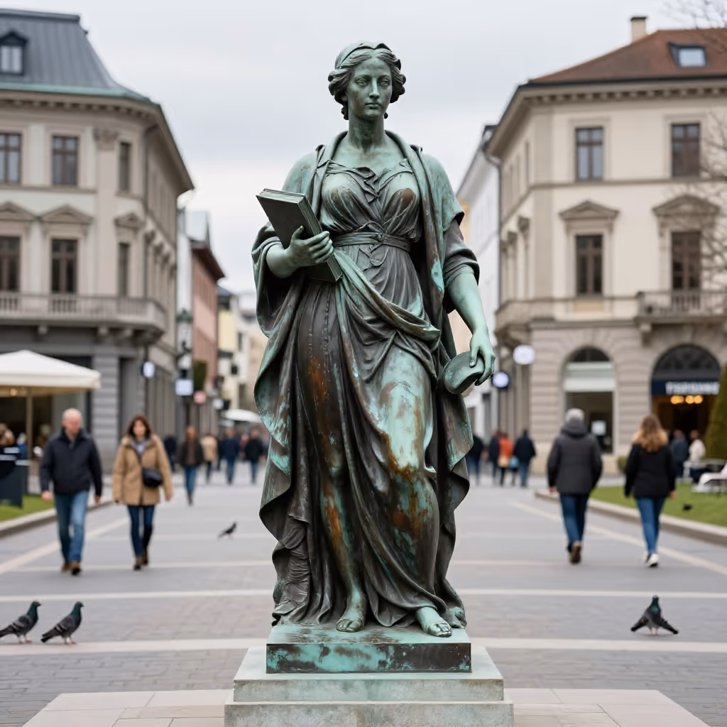 Visual example for Statue: die Statue