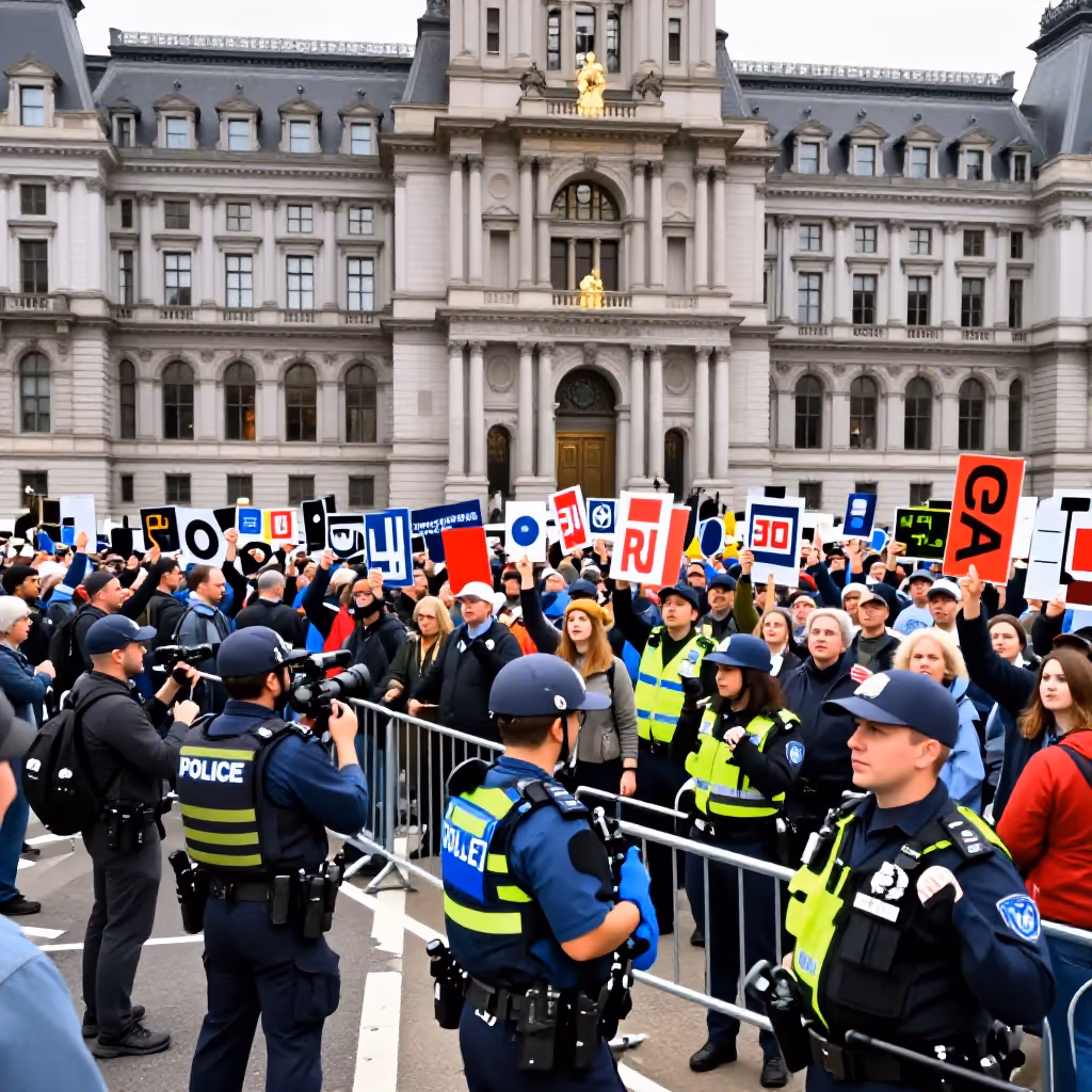 Visual example for protestieren: protestieren