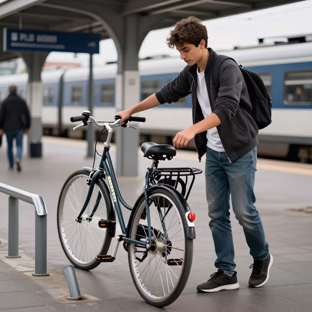 Visual example for abstellen: abstellen