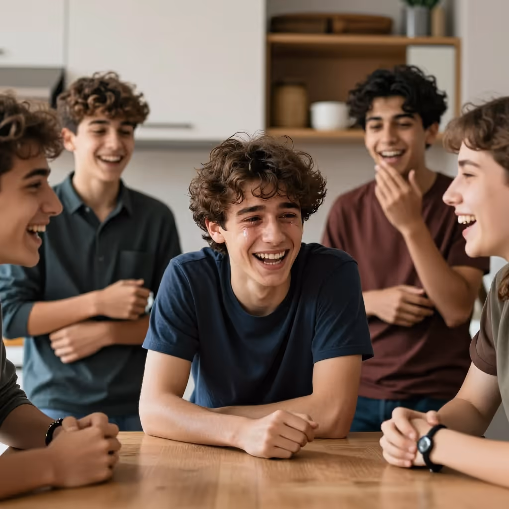 Visual example for Ast: sich einen Ast lachen