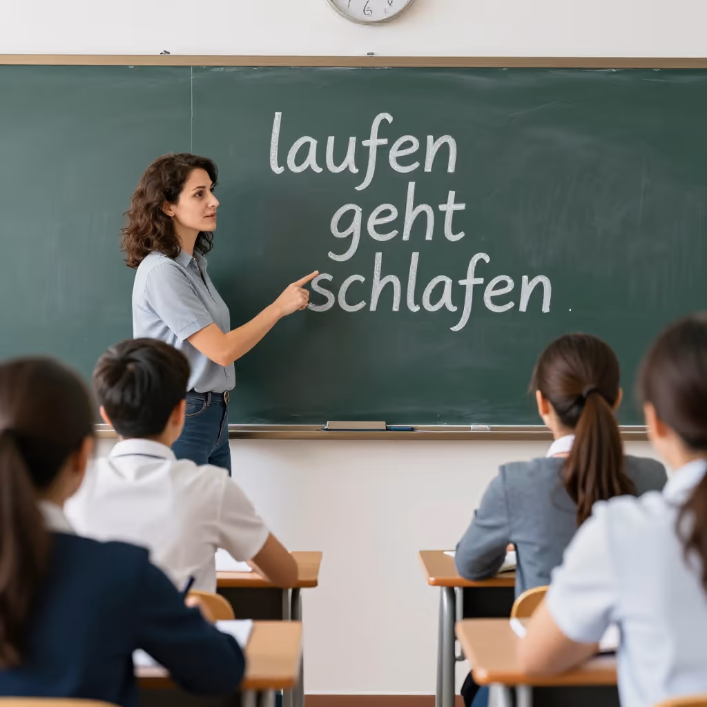 Visual example for Verb: das Verb