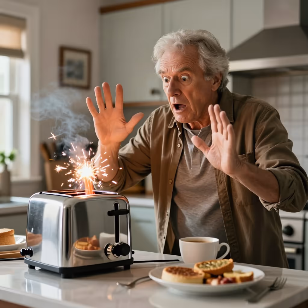 Visual example for erschrecken: erschrecken