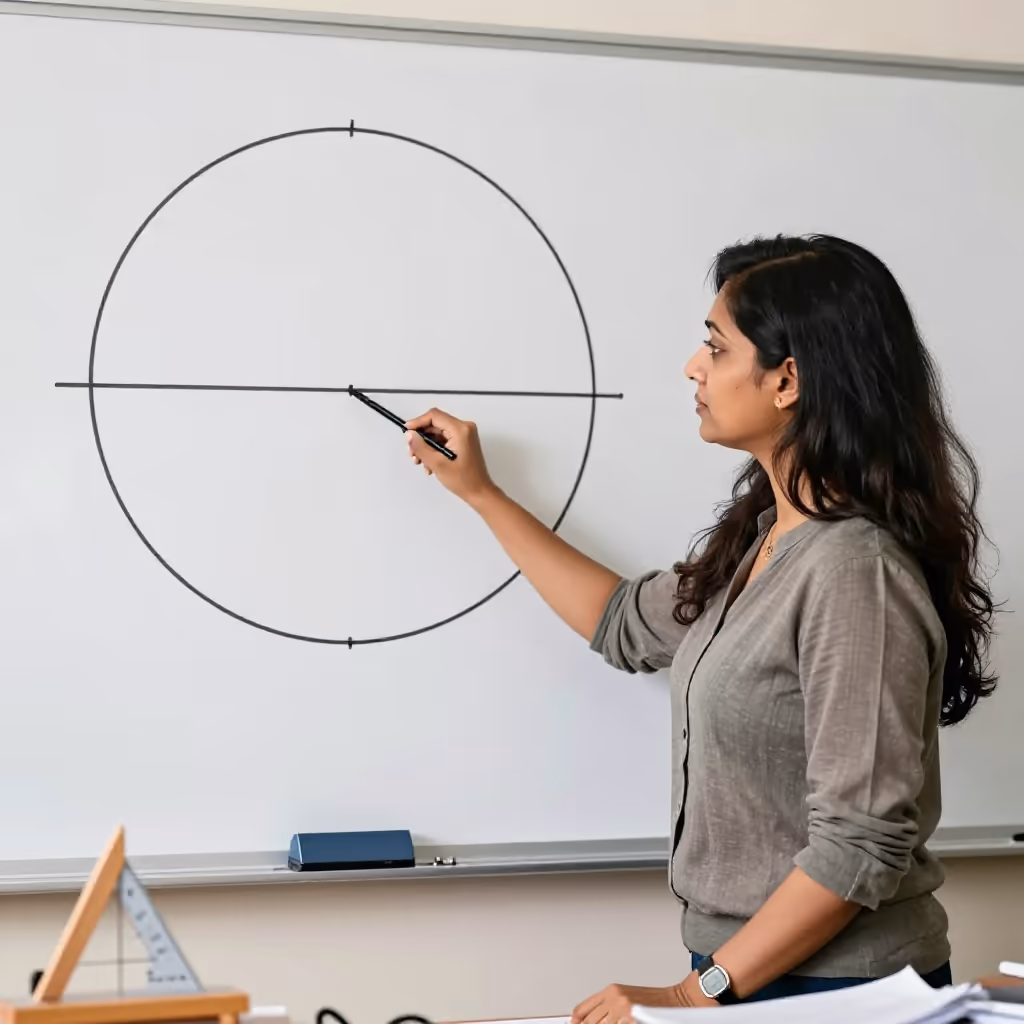 Visual example for Radius: der Radius