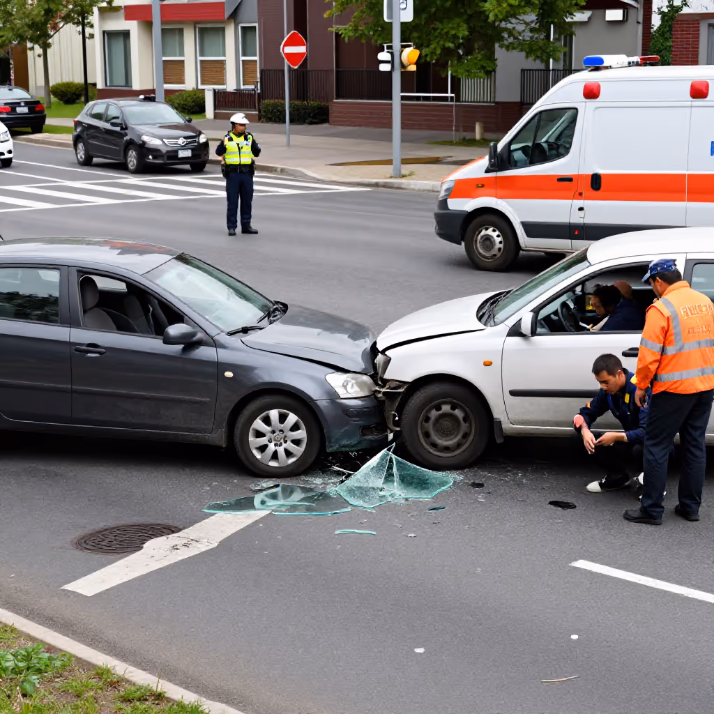 Visual example for Autounfall: der Autounfall