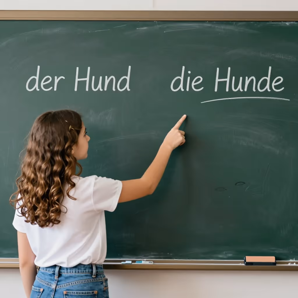 Visual example for Plural: der Plural