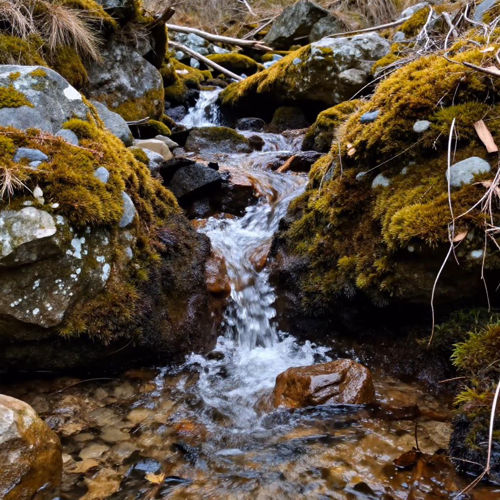 Visual example for entspringen: entspringen