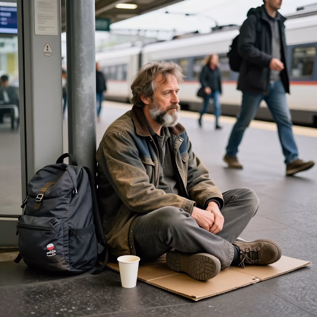 Visual example for Obdachlose: der Obdachlose