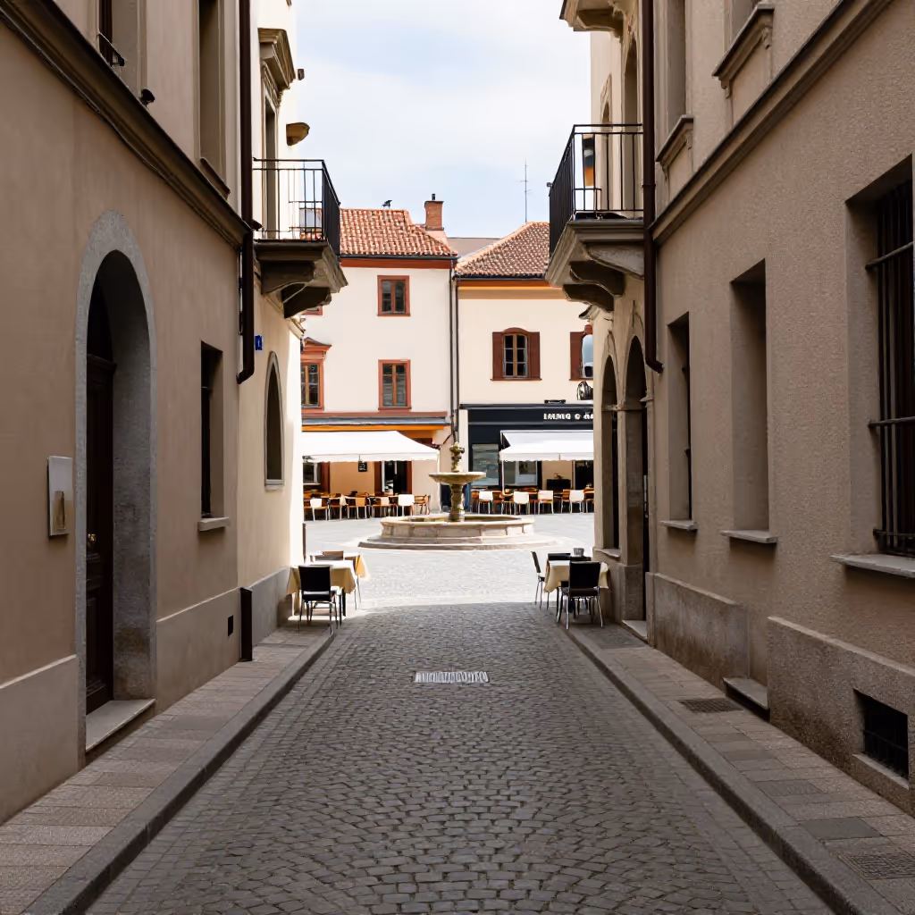 Visual example for münden: münden auf