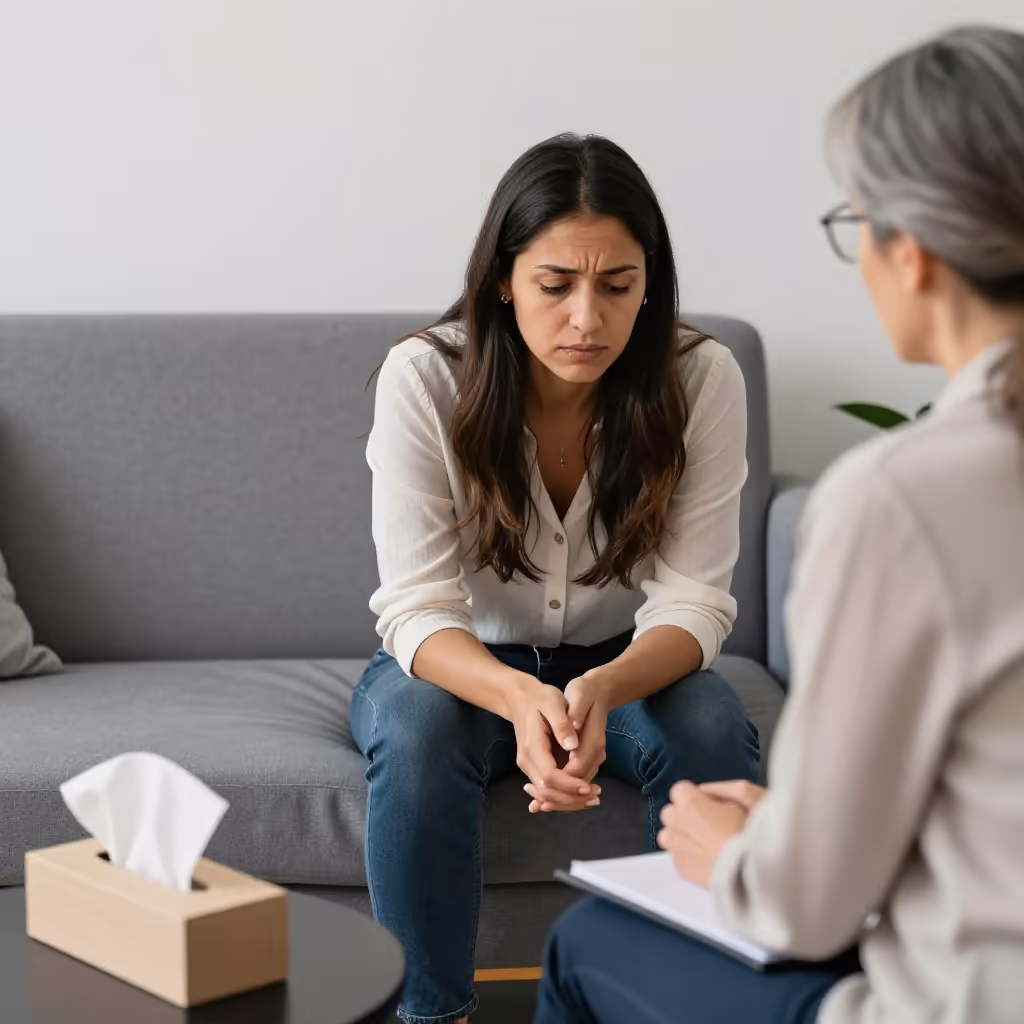 Visual example for depressiv: depressiv