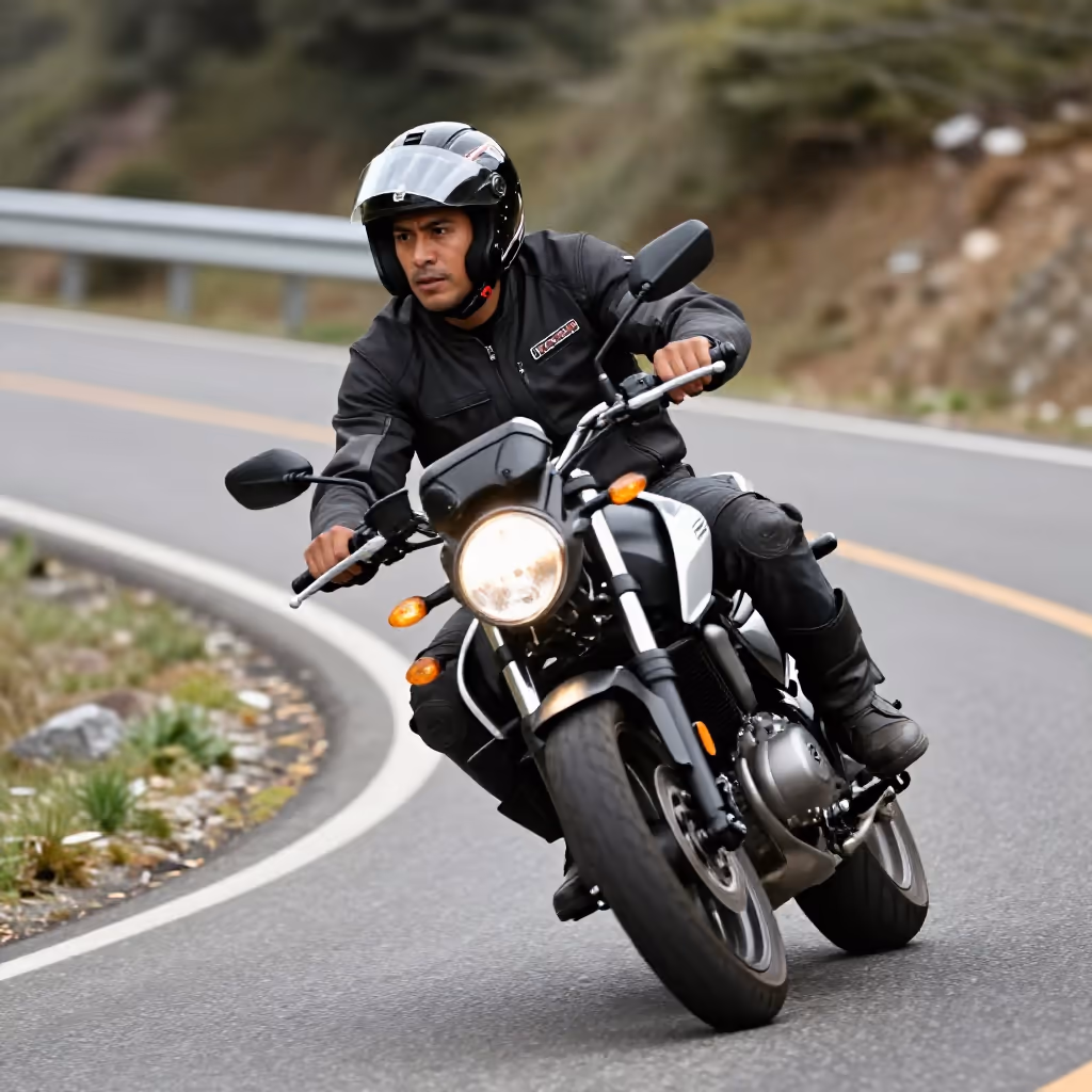 Visual example for Motorradfahrer: der Motorradfahrer