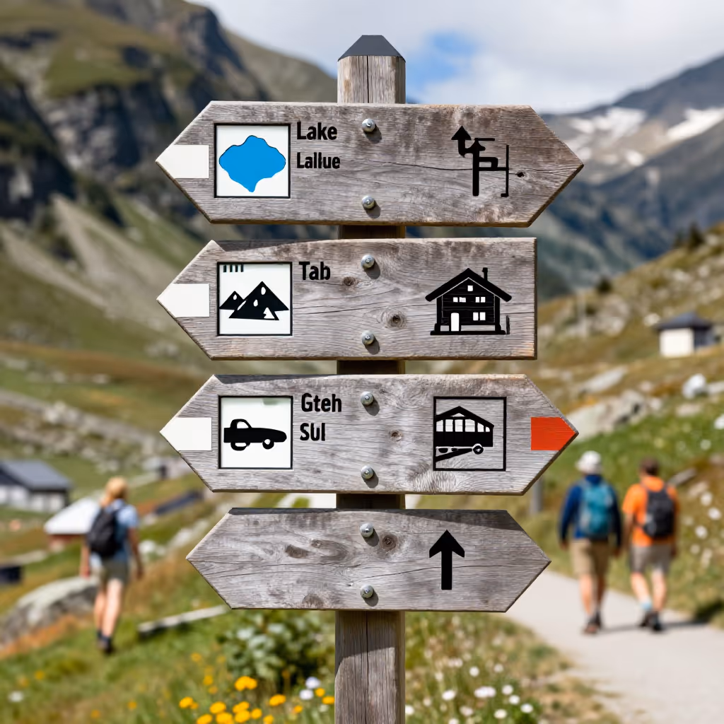 Visual example for Wegweiser: der Wegweiser