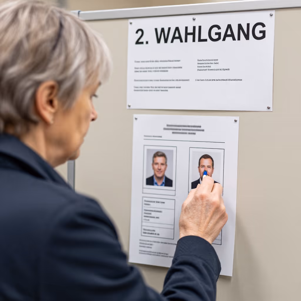 Visual example for Stichwahl: die Stichwahl