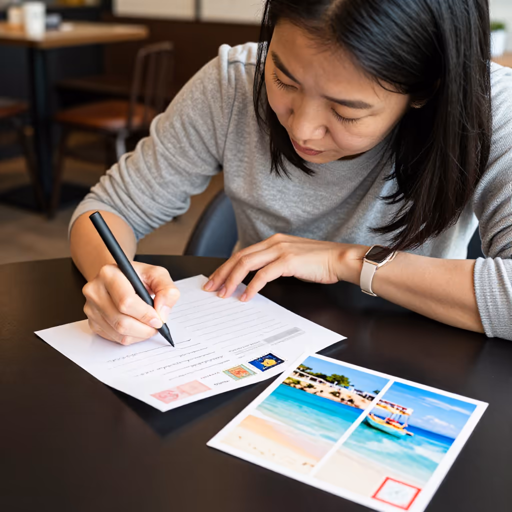 Visual example for Postkarte: die Postkarte