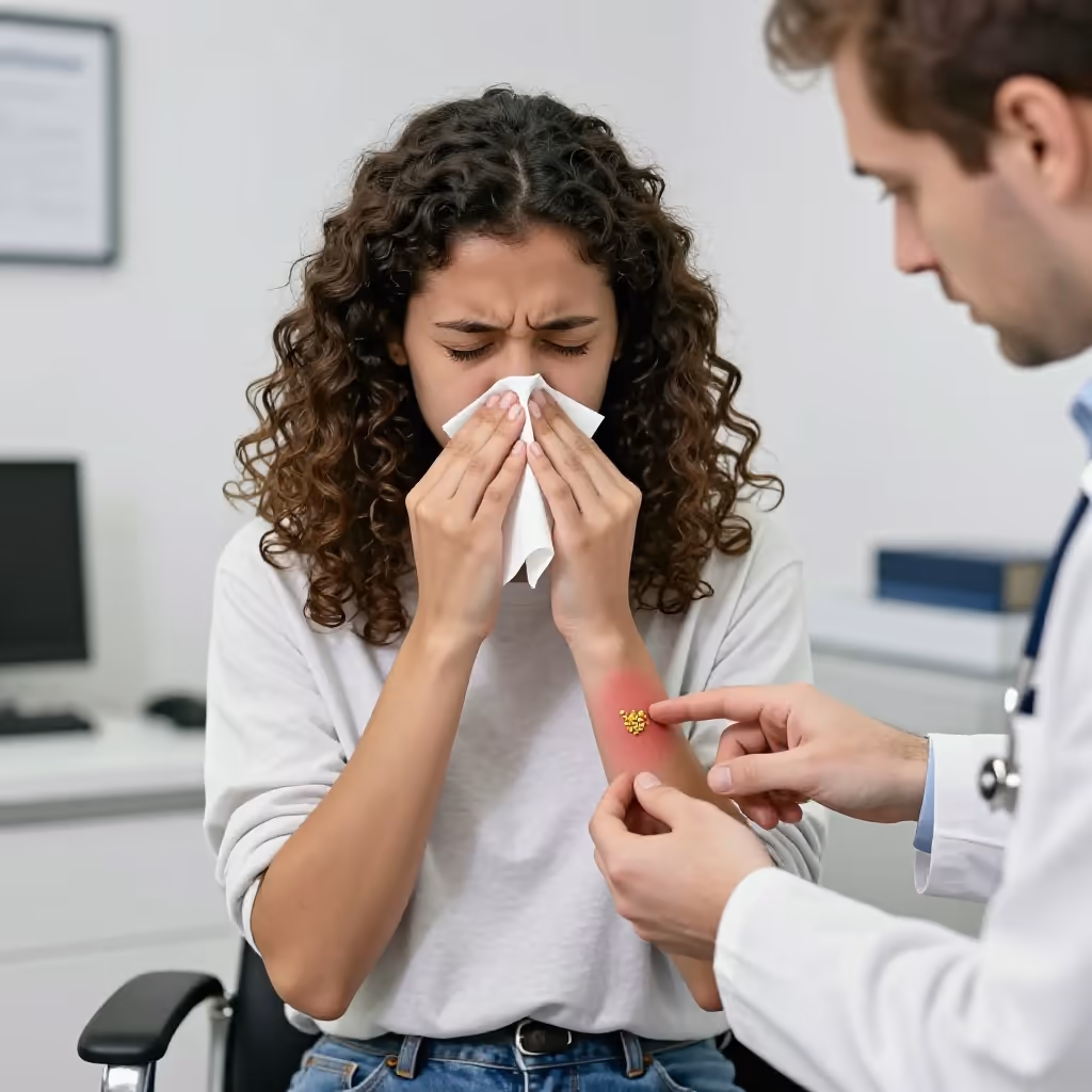 Visual example for Allergie: die Allergie