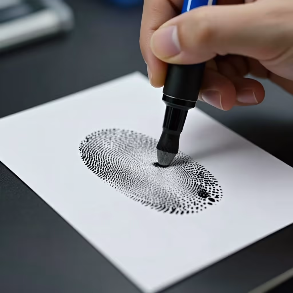 Visual example for Fingerabdruck: der Fingerabdruck