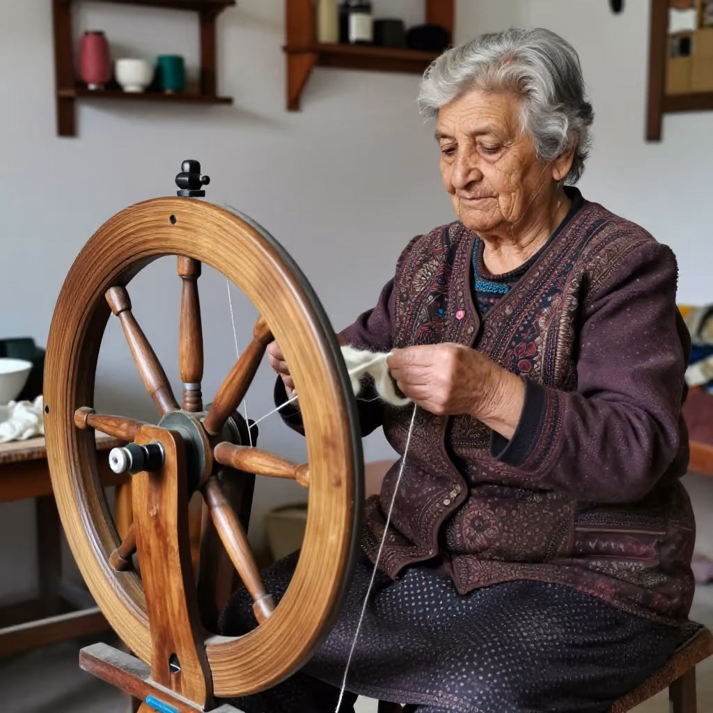 Visual example for spinnen: spinnen