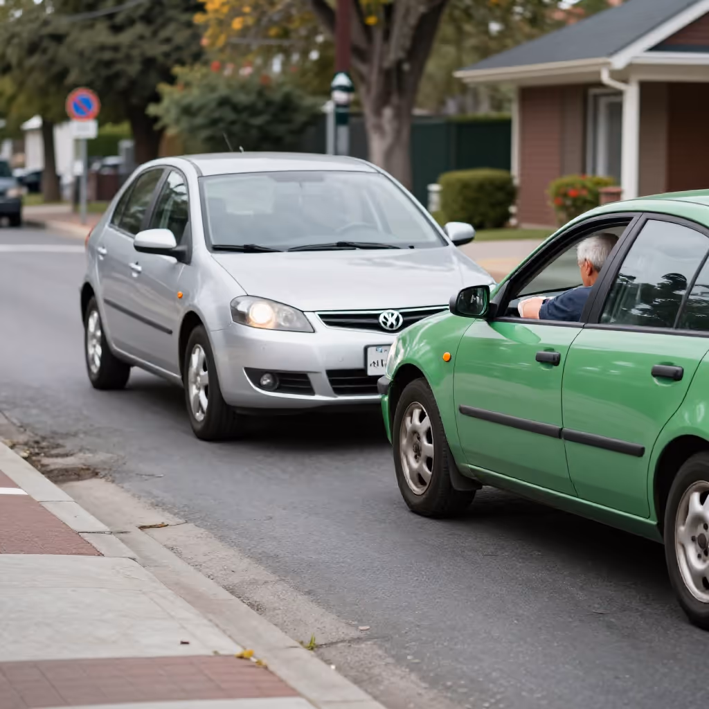 Visual example for Vorfahrt: jemandem die Vorfahrt nehmen