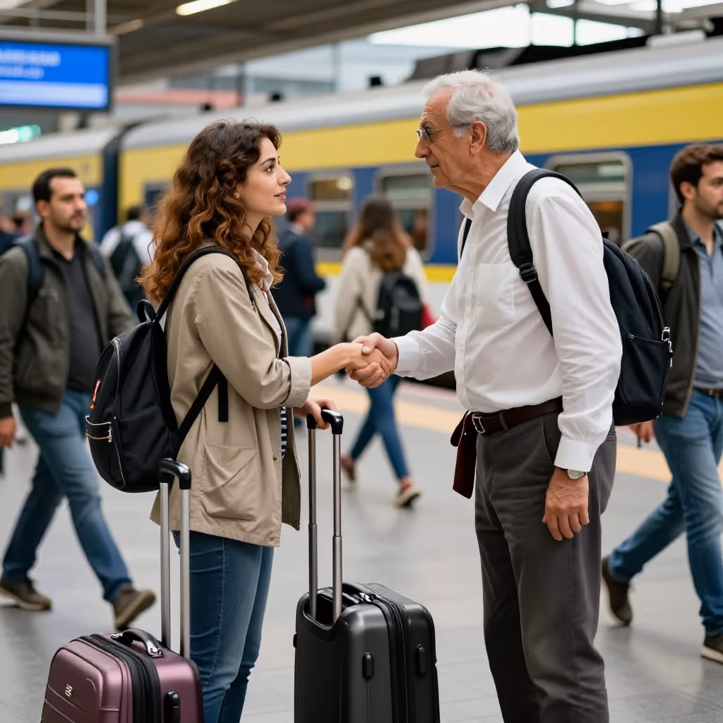 Visual example for Zusammentreffen: das Zusammentreffen