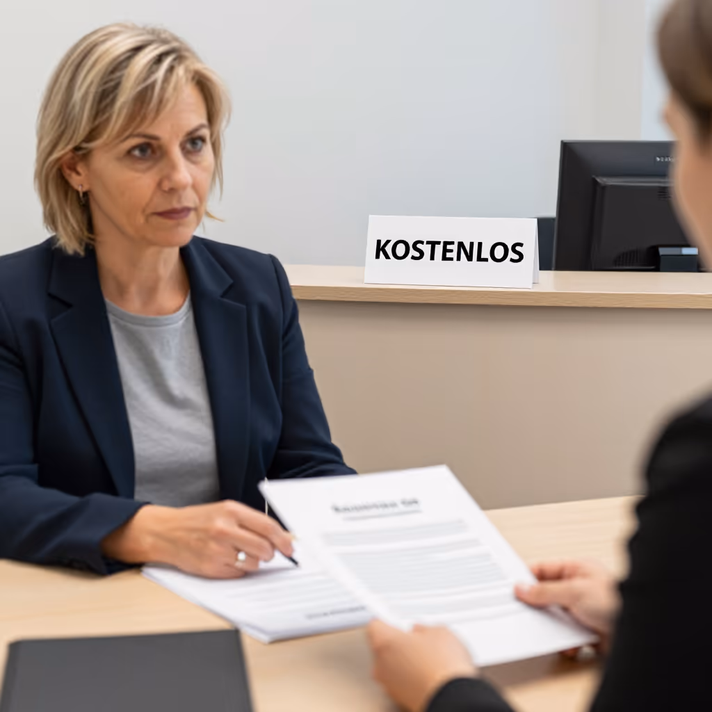Visual example for unentgeltlich: unentgeltlich