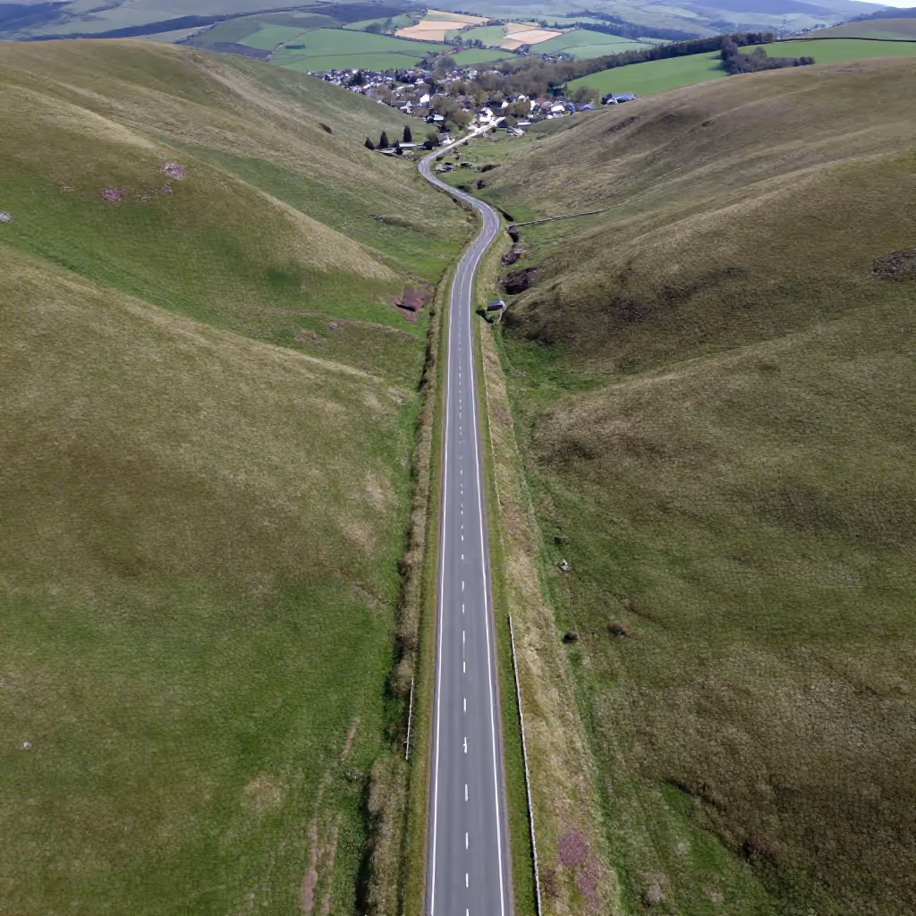 Visual example for verlaufend: verlaufend