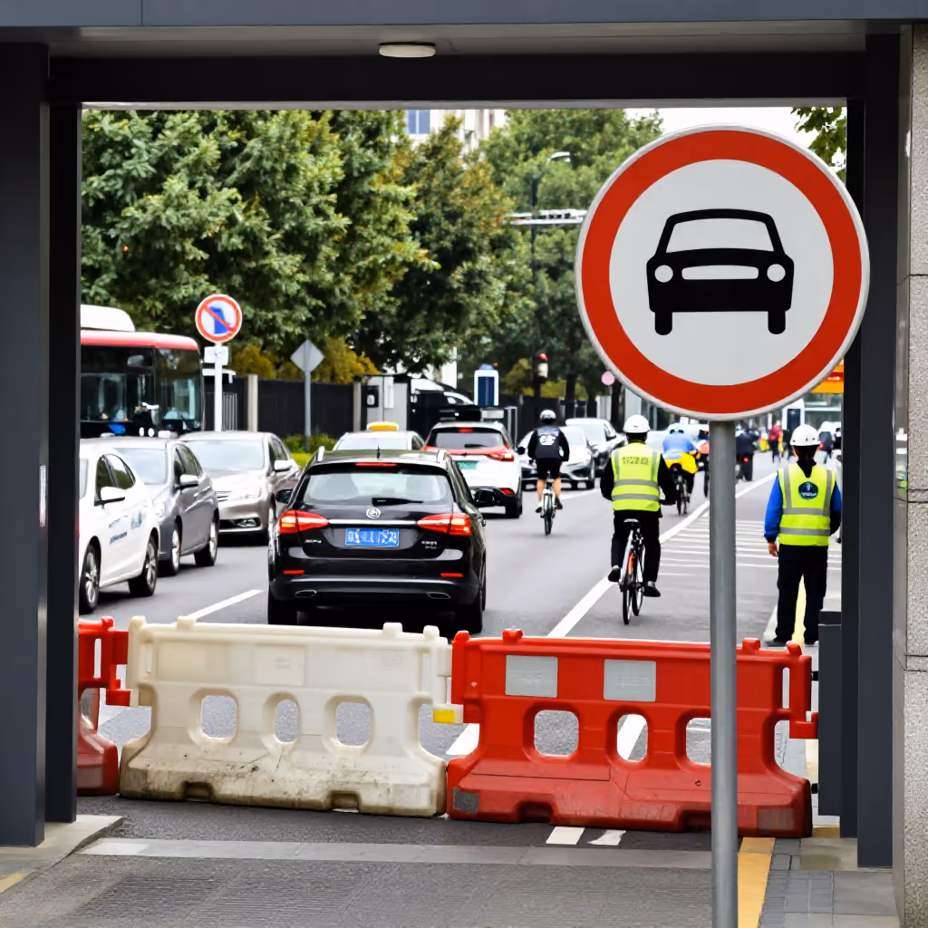 Visual example for Fahrverbot: das Fahrverbot