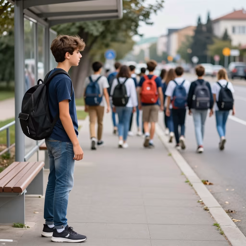Visual example for zurückbleiben: zurückbleiben