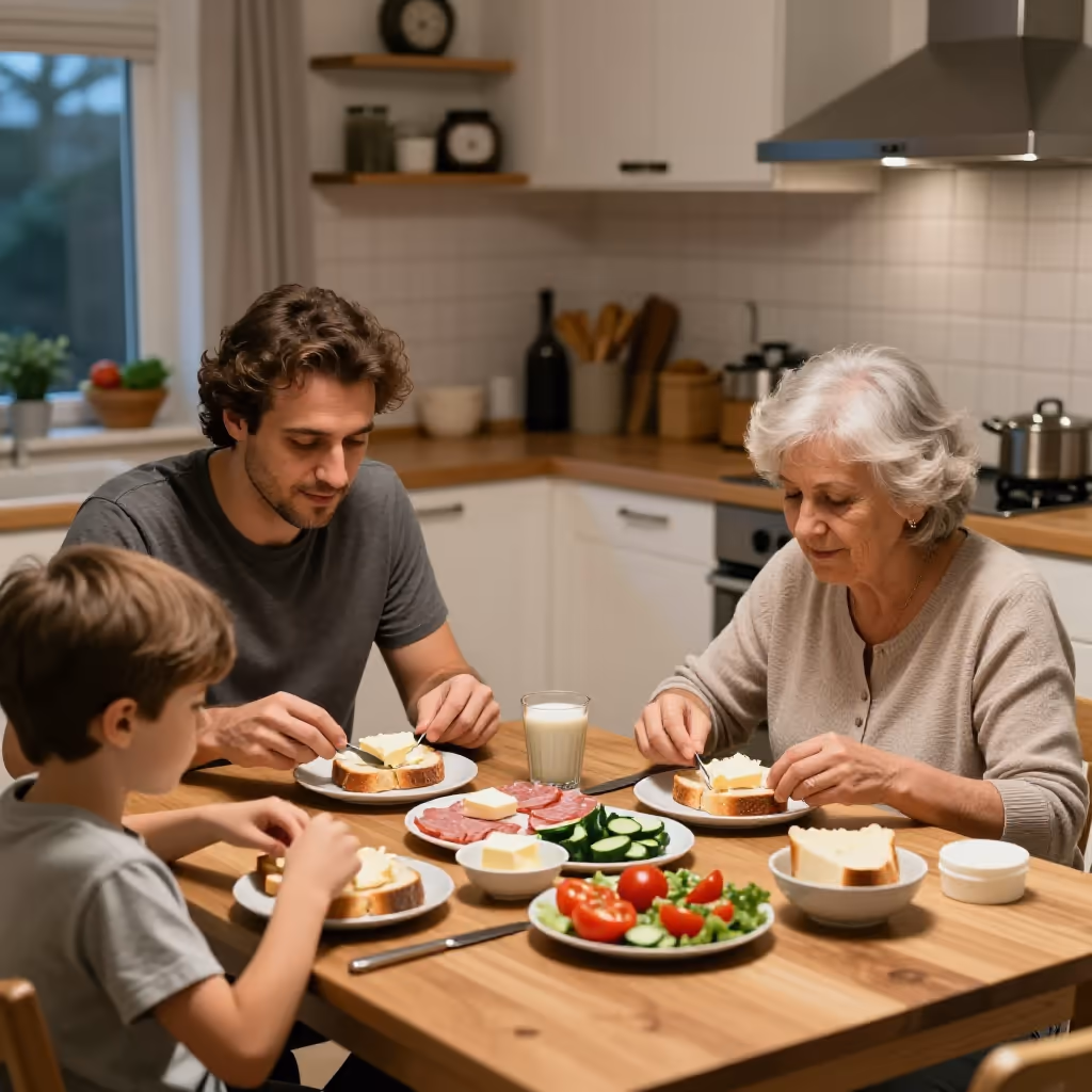 Visual example for Abendbrot: das Abendbrot