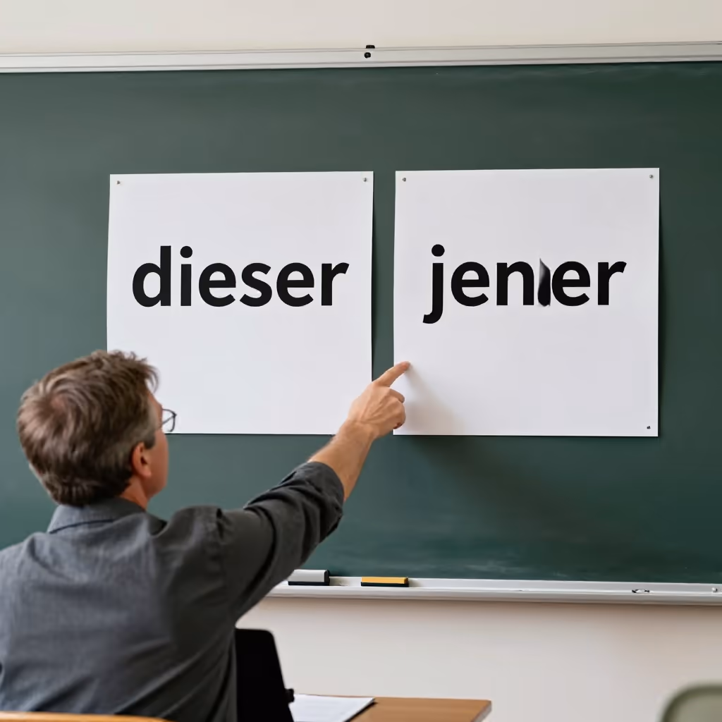 Visual example for demonstrativ: demonstrativ