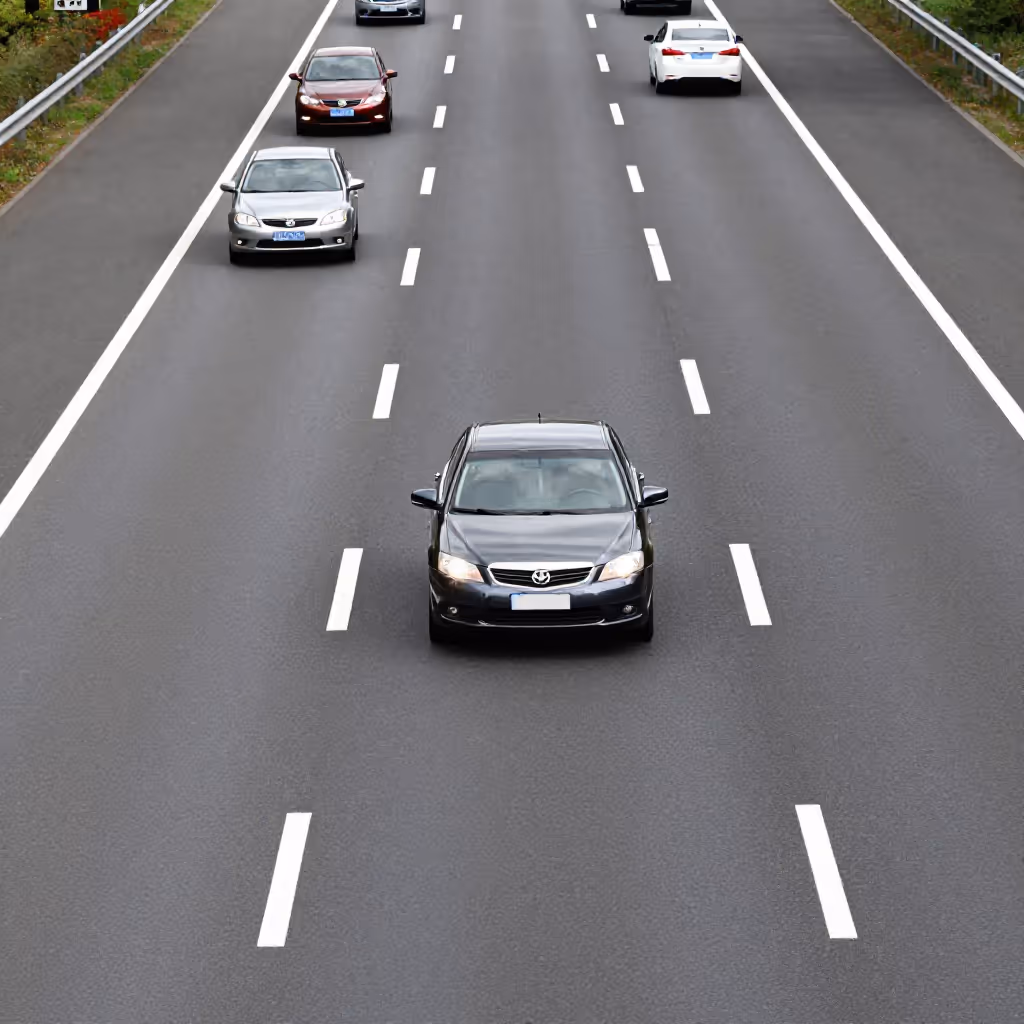 Visual example for Fahrstreifen: der Fahrstreifen