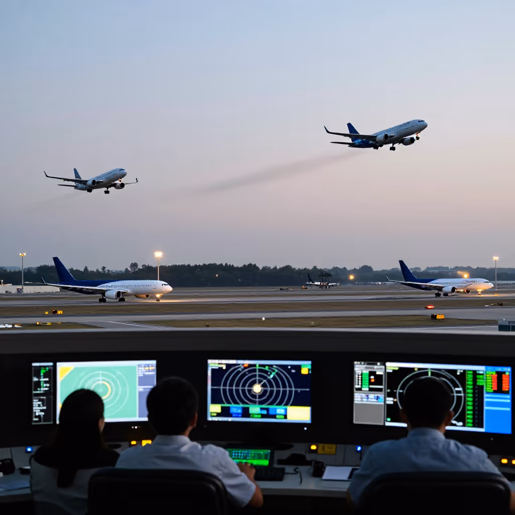 Visual example for Flugverkehr: der Flugverkehr