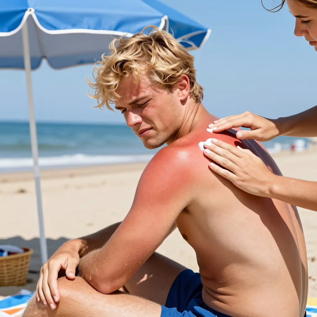 Visual example for Sonnenbrand: der Sonnenbrand