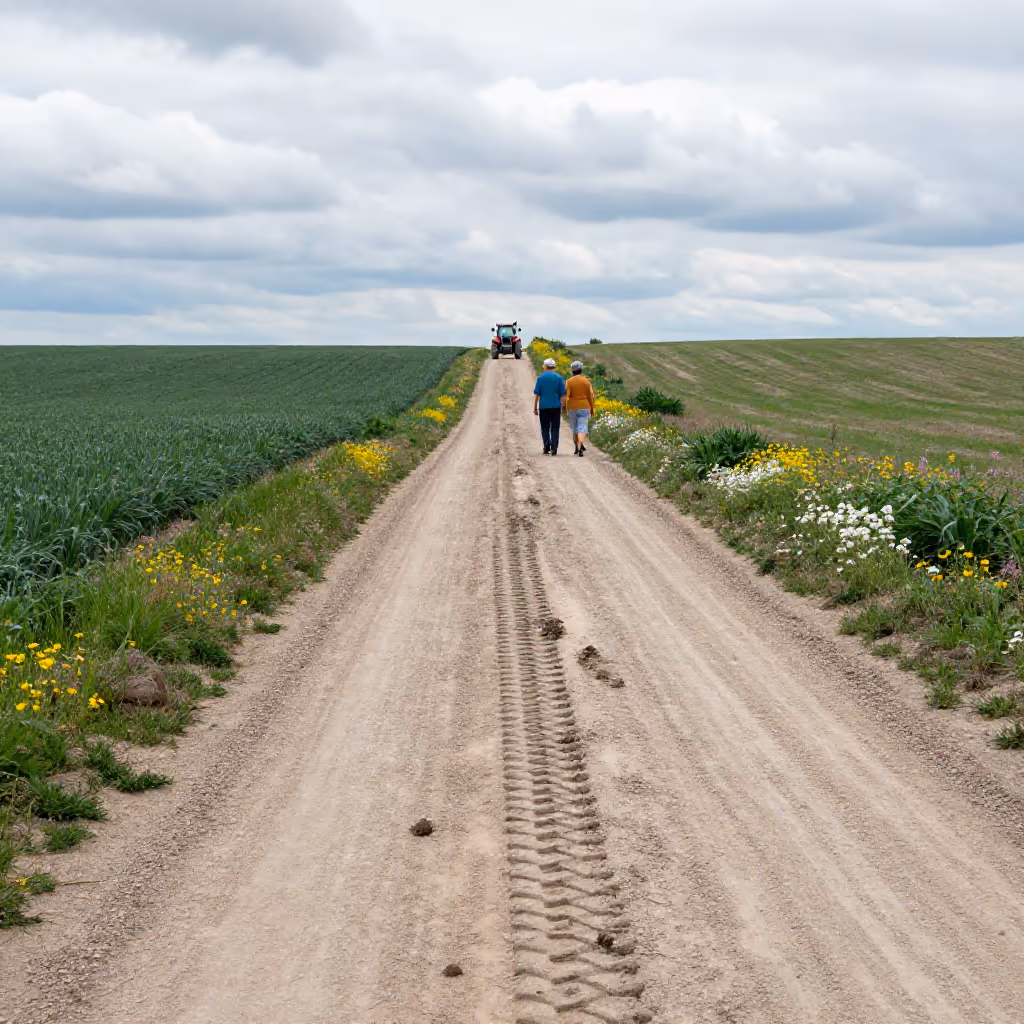 Visual example for Feldweg: der Feldweg