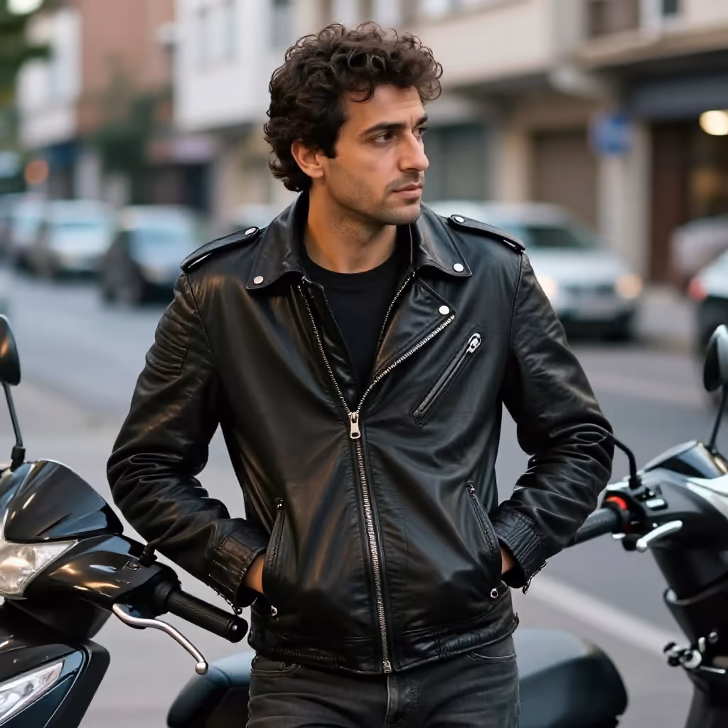 Visual example for Lederjacke: die Lederjacke