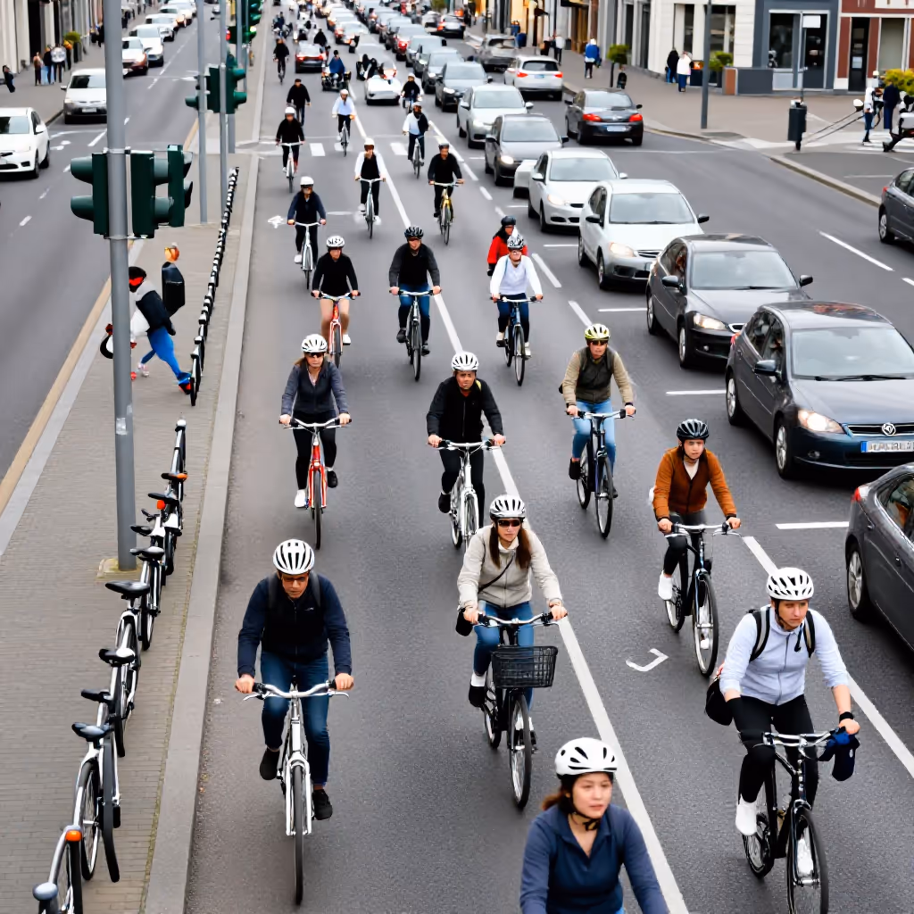 Visual example for Radverkehr: der Radverkehr