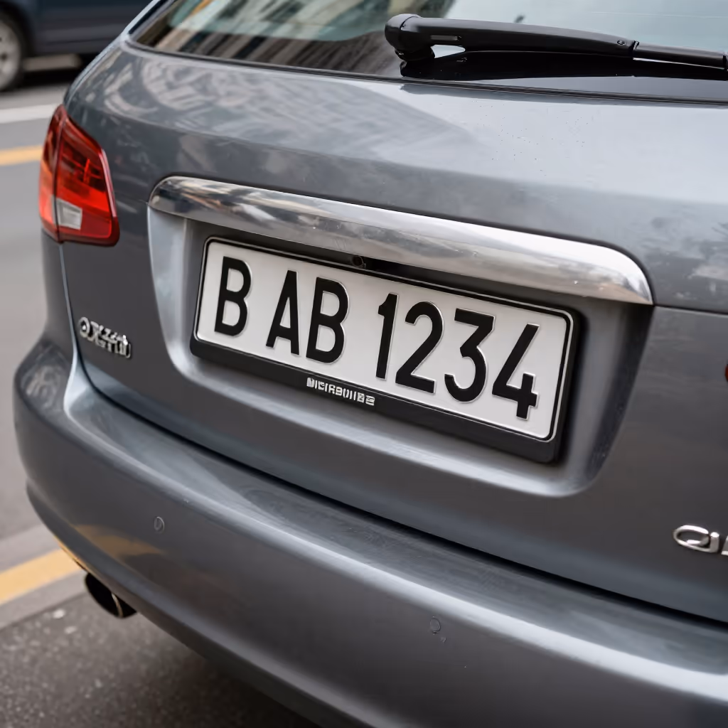 Visual example for Nummernschild: das Nummernschild