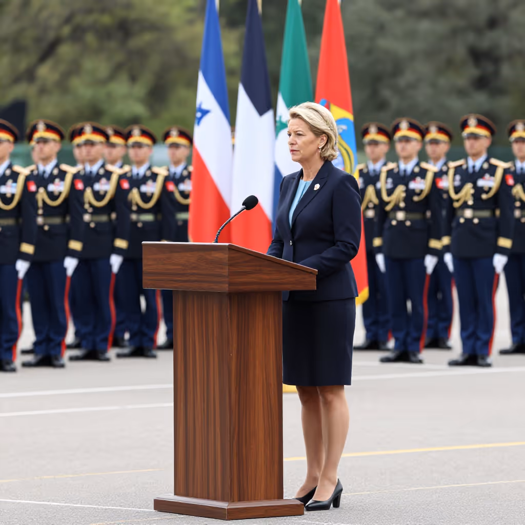 Visual example for Verteidigungsministerin: die Verteidigungsministerin