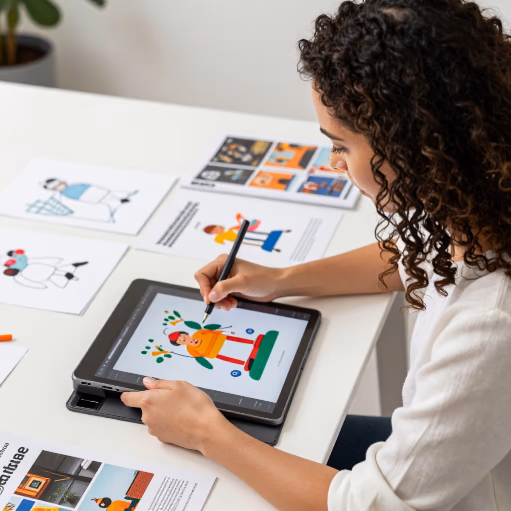 Visual example for Illustrator: der Illustrator